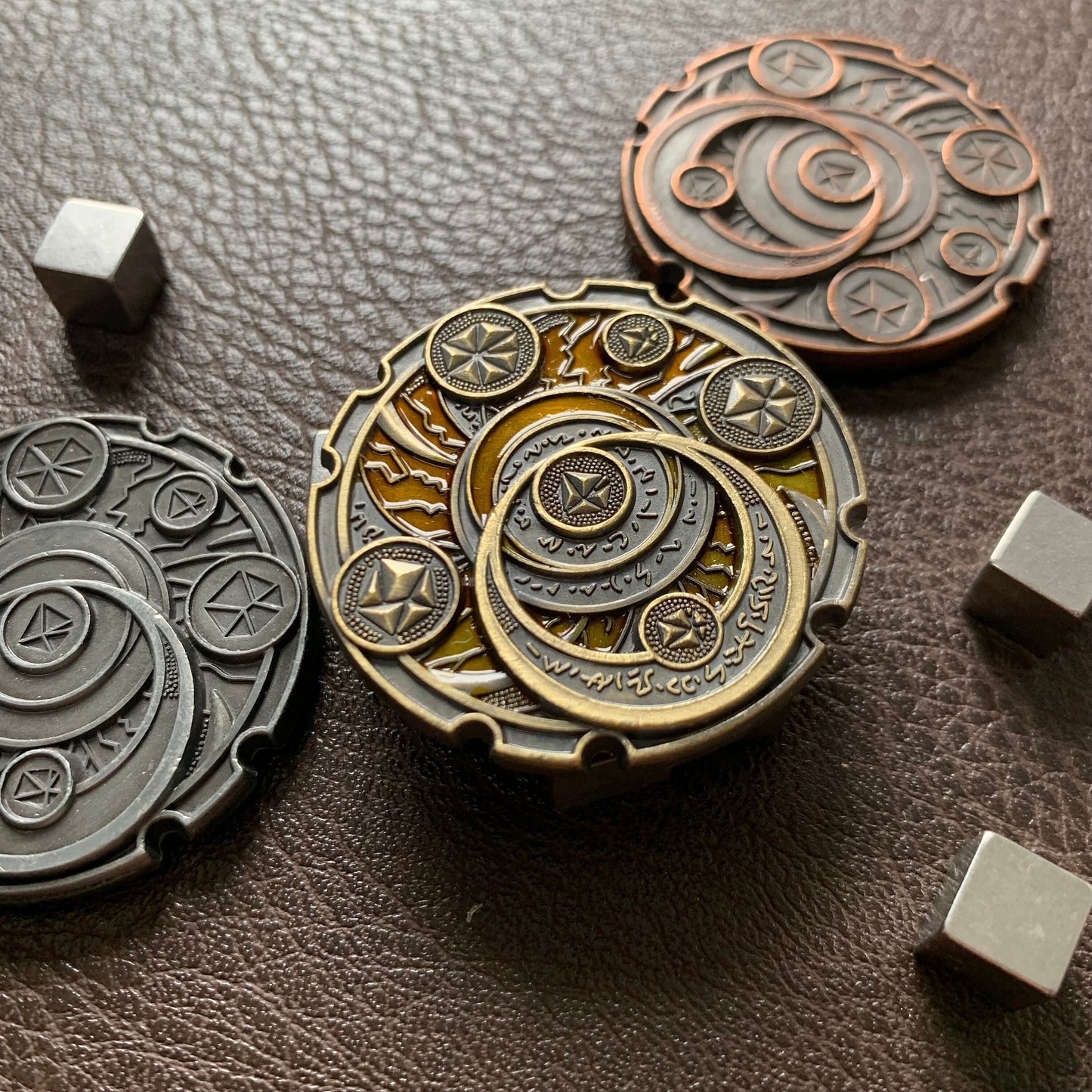 Keyforge upgraded Board Game Tokens - 3 Keys Set (Metal, 40mm in diameter)