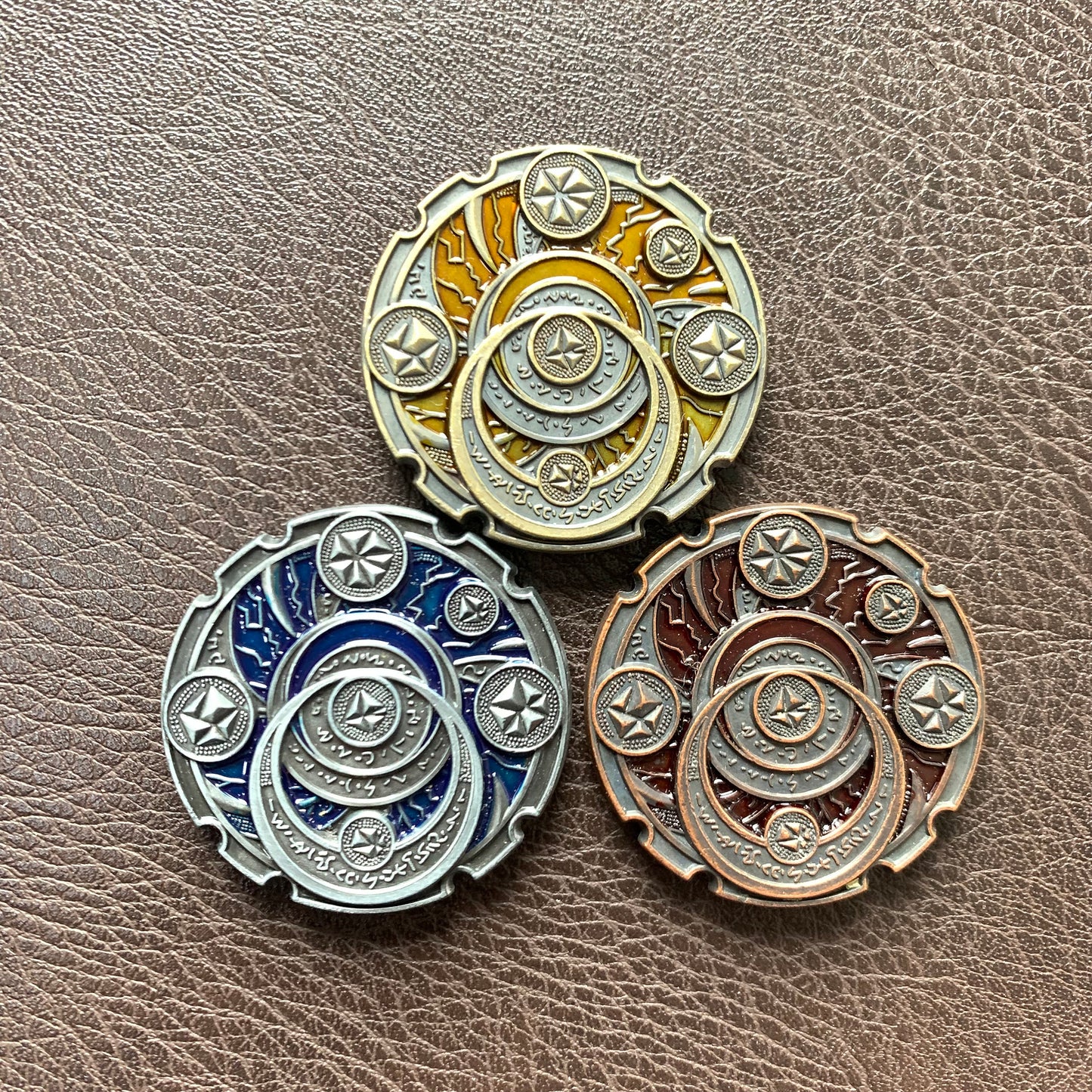 Keyforge upgraded Board Game Tokens - 3 Keys Set (Metal, 40mm in diameter)