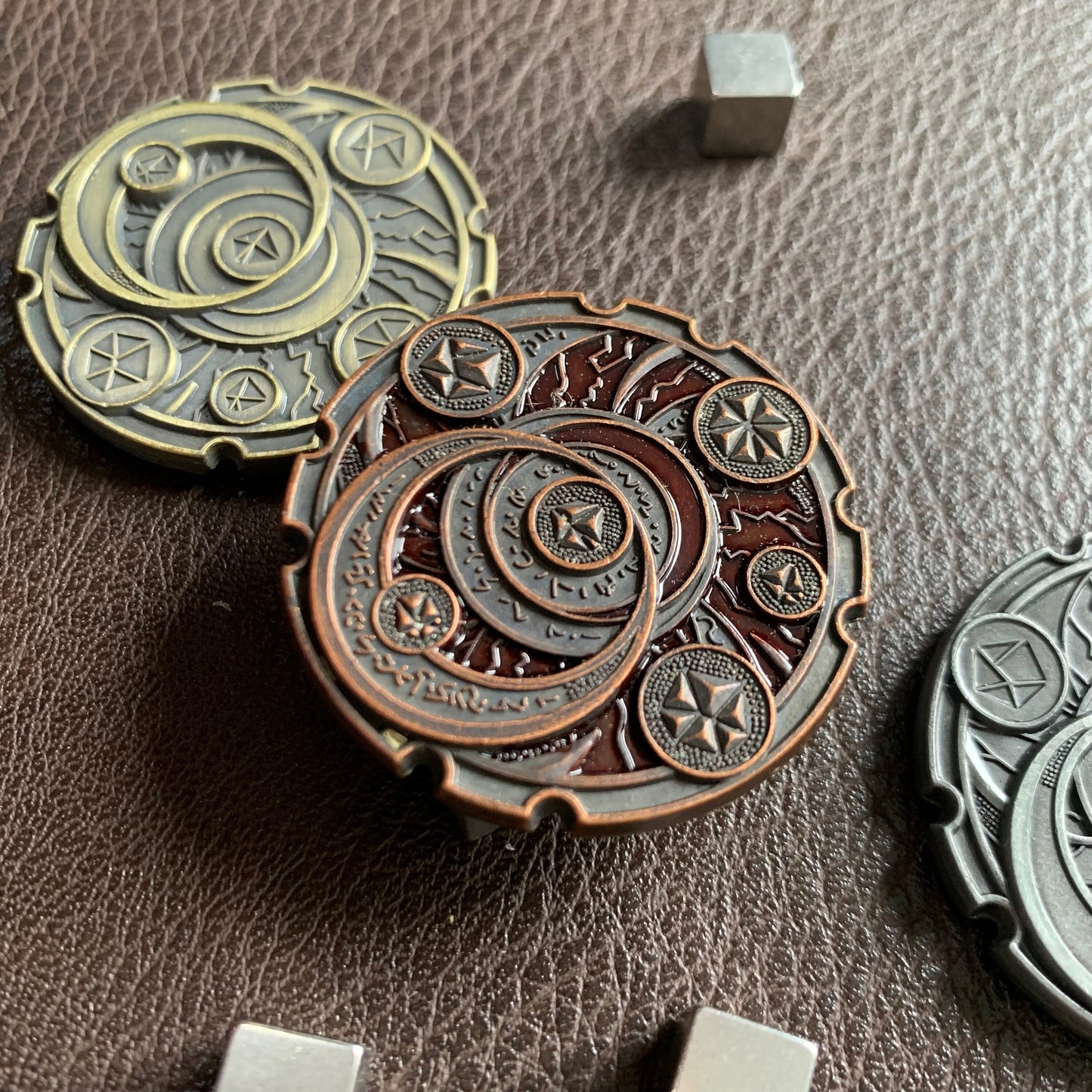 Keyforge upgraded Board Game Tokens - 3 Keys Set (Metal, 40mm in diameter)
