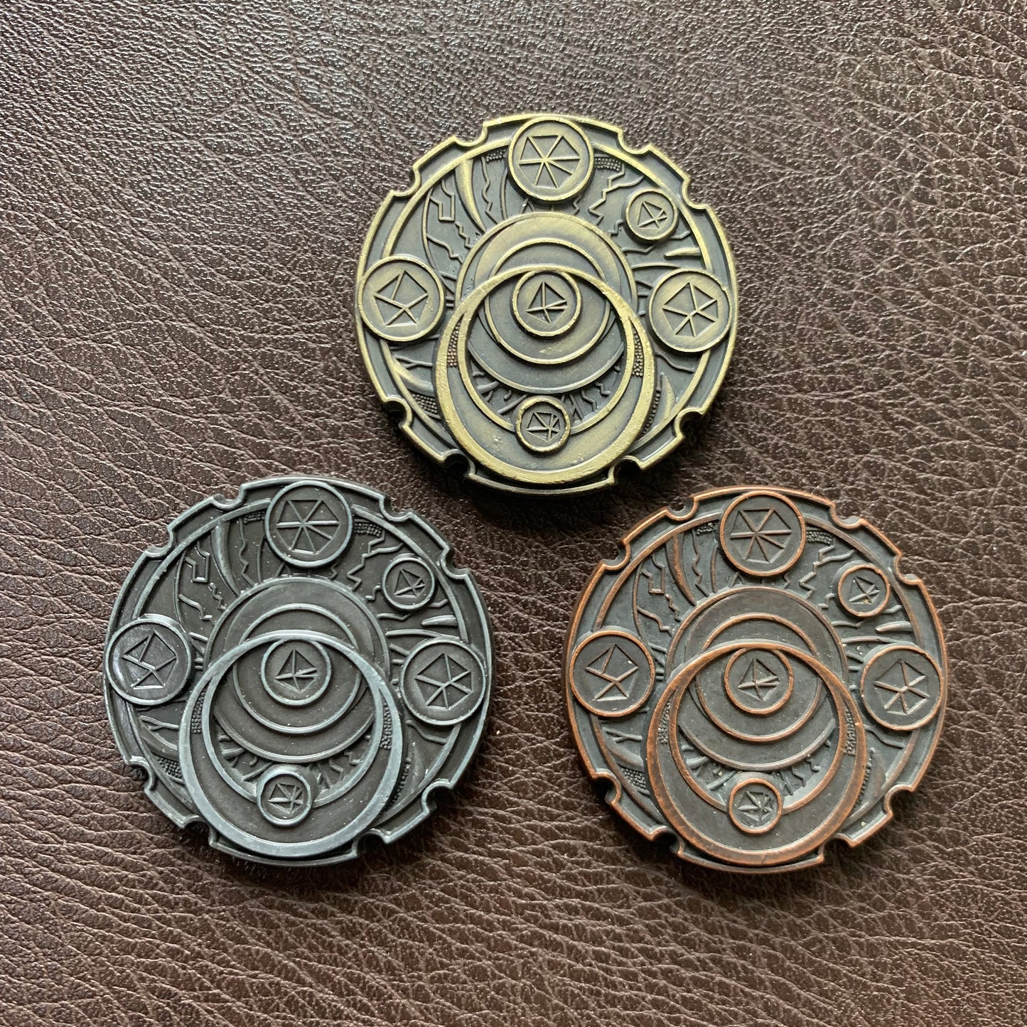 Keyforge upgraded Board Game Tokens - 3 Keys Set (Metal, 40mm in diameter)