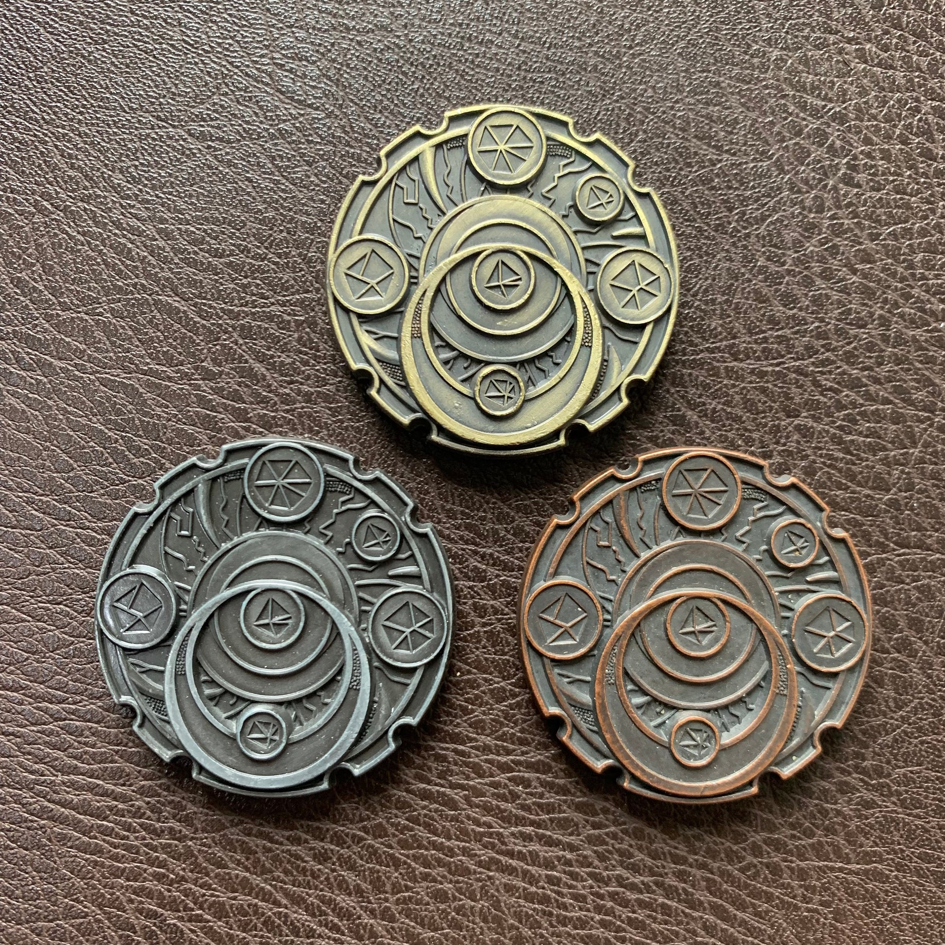 Keyforge upgraded Board Game Tokens - 3 Keys Set (Metal, 40mm in diameter)