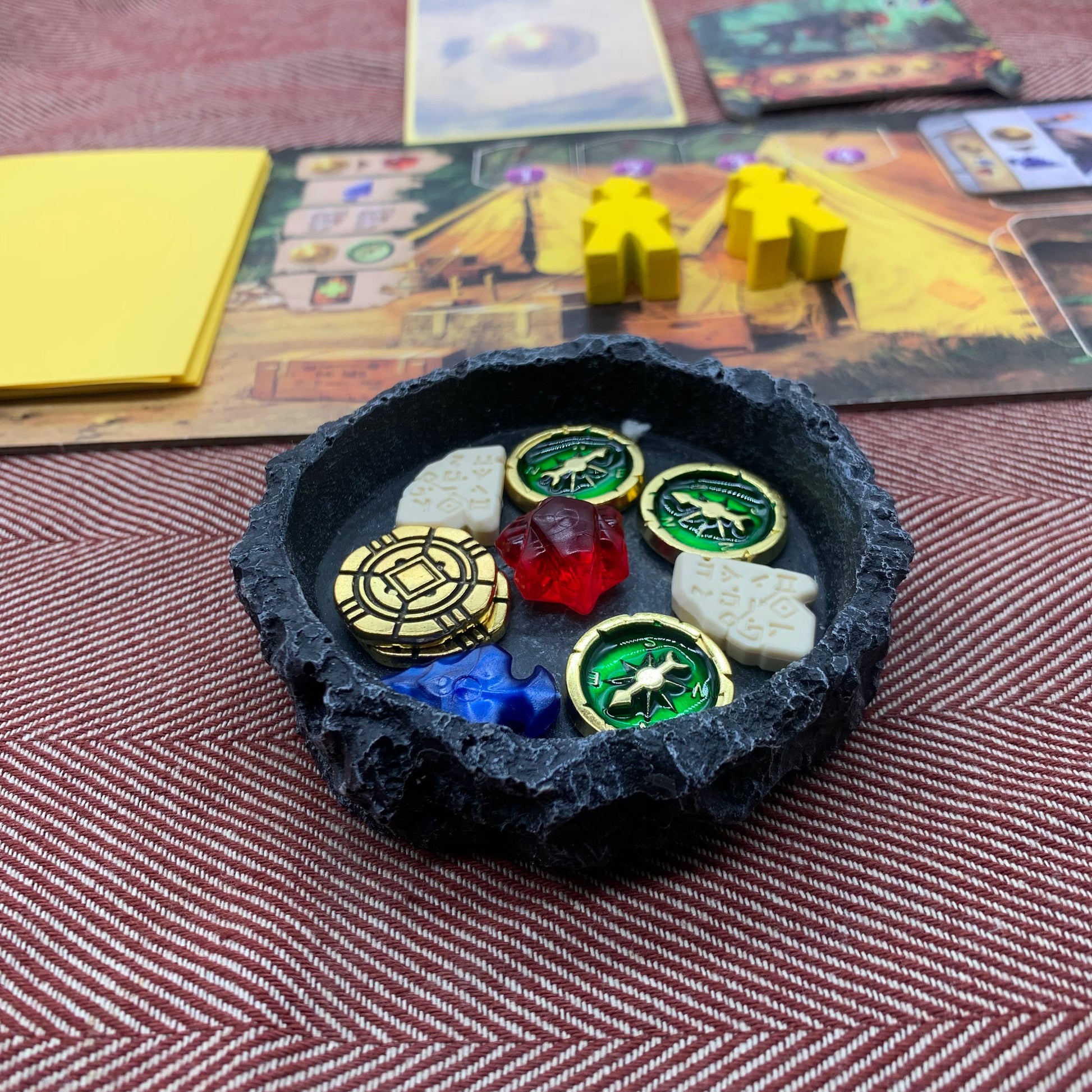 60 Metal Lost Ruins of Arnak Token Upgrade - Gold Coin and Compass, Expedition Map Token, Scythe Encounter Tokens