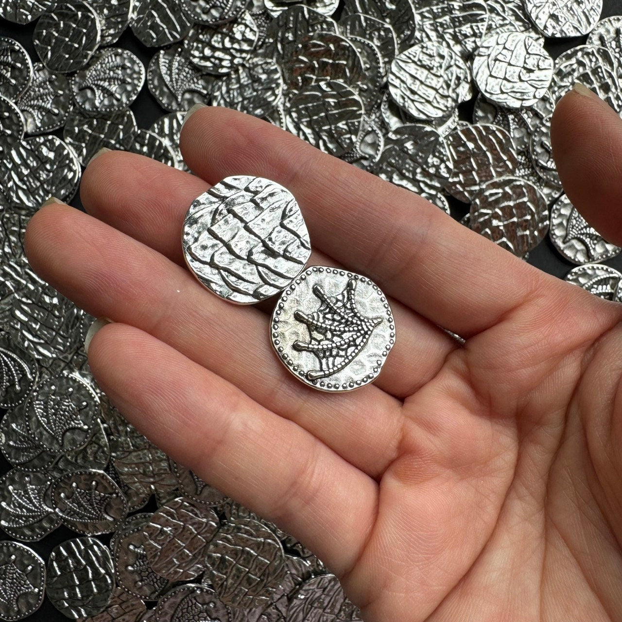 40x Dragon Coins in 3 different colors, Metal Token Upgrade for Board Game, Gold, Silver, Bronze, Double-sided