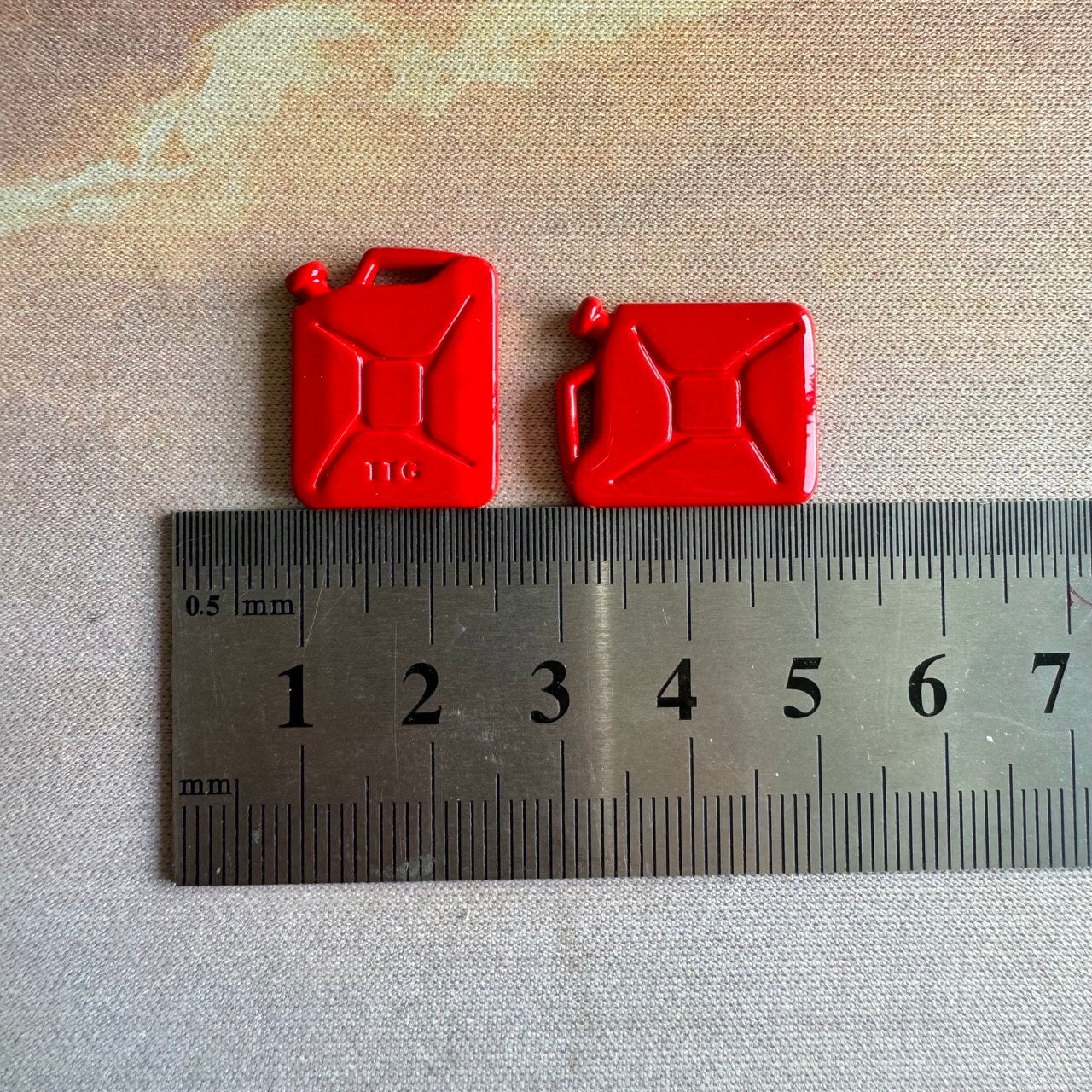 40x Gas Fuel Tank, Gasoline Bucket, Red Jerry Can, Metal Miniature, Board Game Token Upgrade