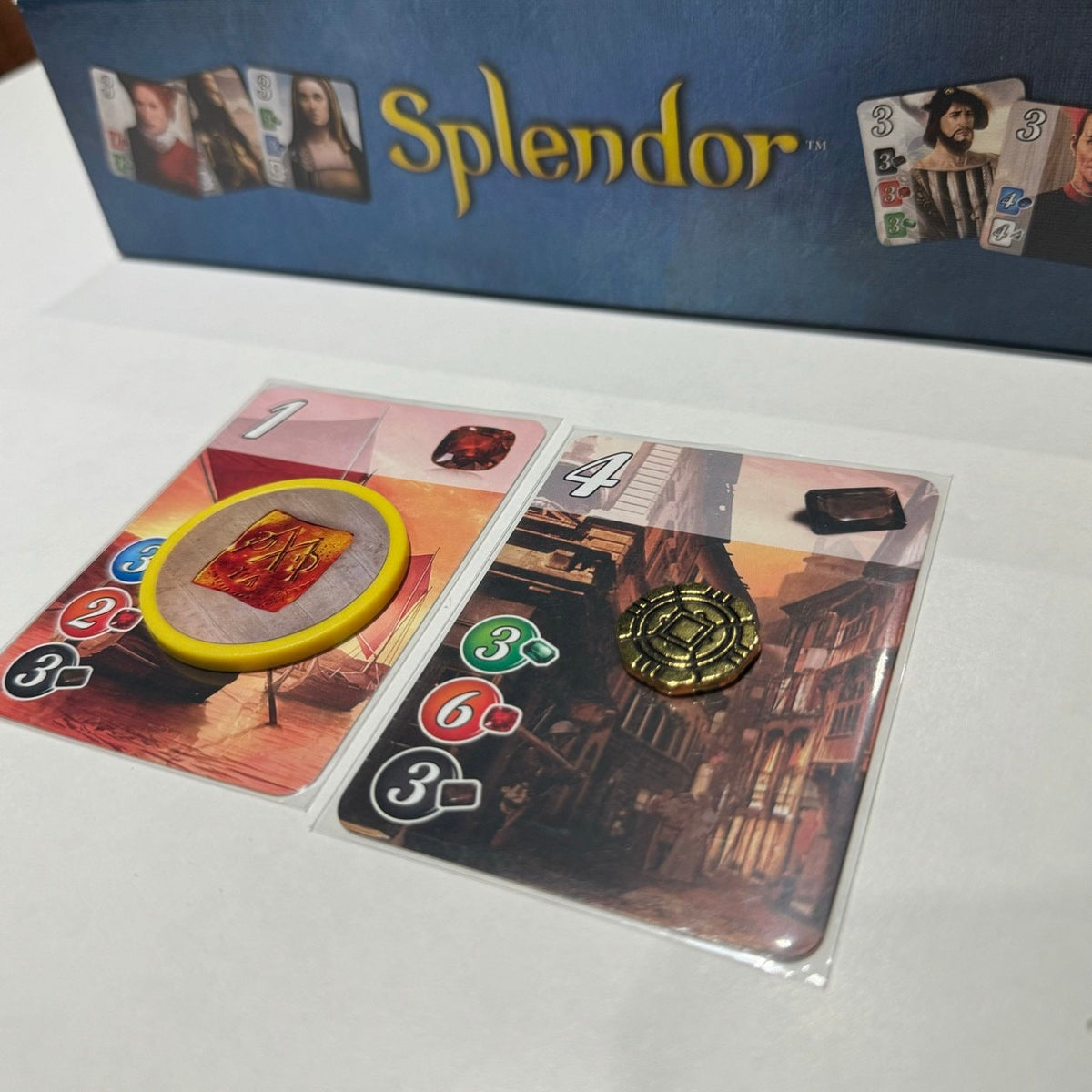 Splendor Translucent Tokens 35x Splendor Crystal Tokens, Board Game Token Upgrade, Metal Gold Coin ...