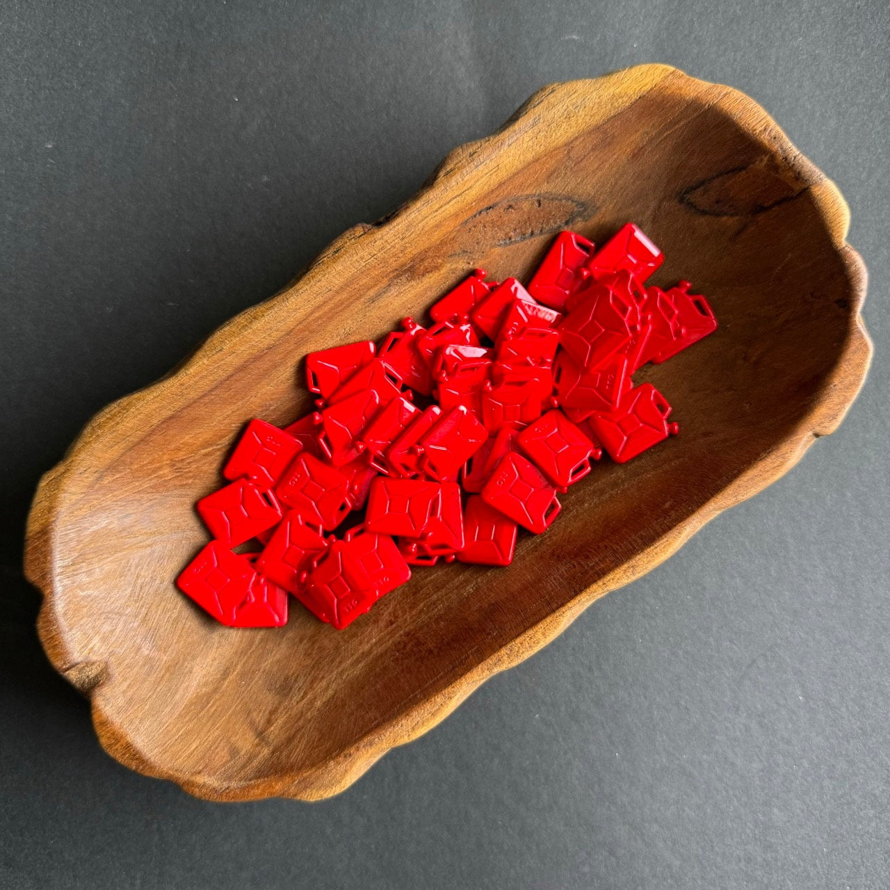 40x Gas Fuel Tank, Gasoline Bucket, Red Jerry Can, Metal Miniature, Board Game Token Upgrade