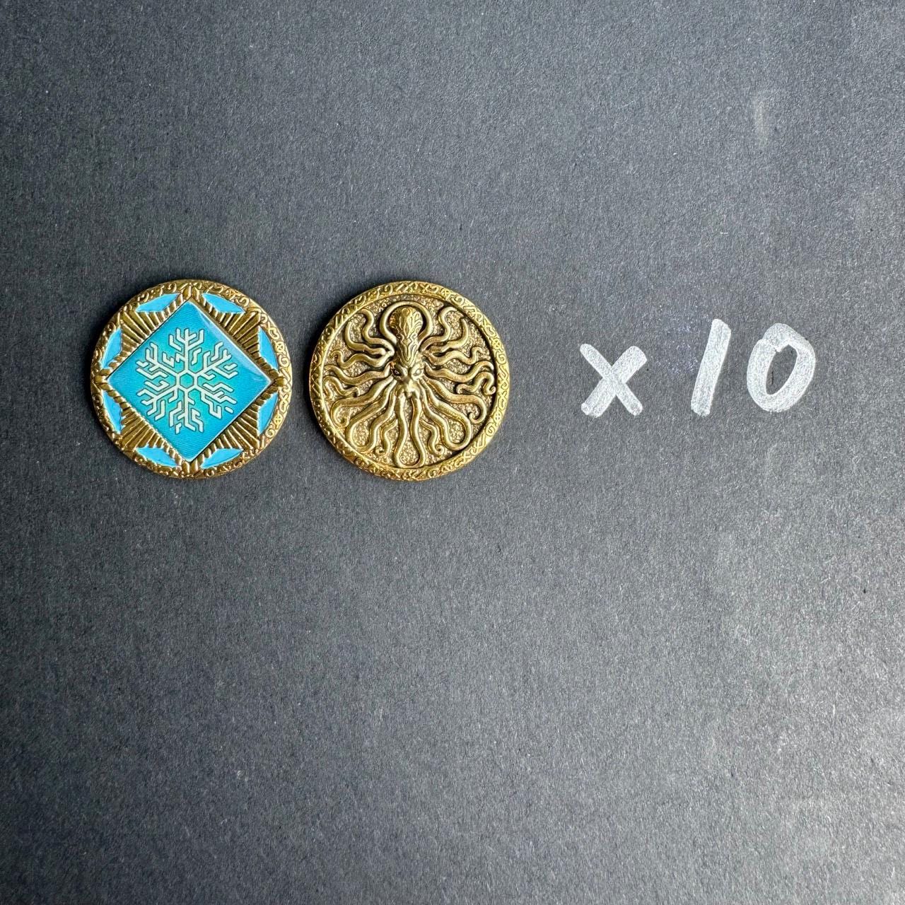 Metal Chaos tokens for Arkham Horror LCG- frost tokens set