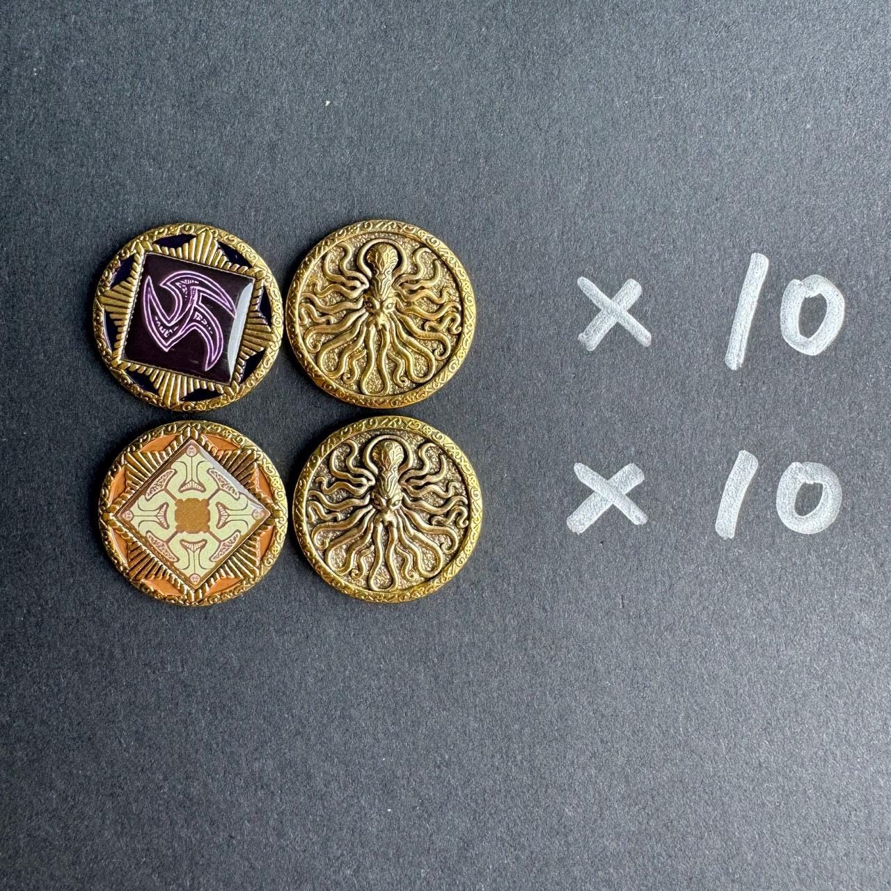 Metal Chaos tokens for Arkham Horror LCG- Bless and Curse set