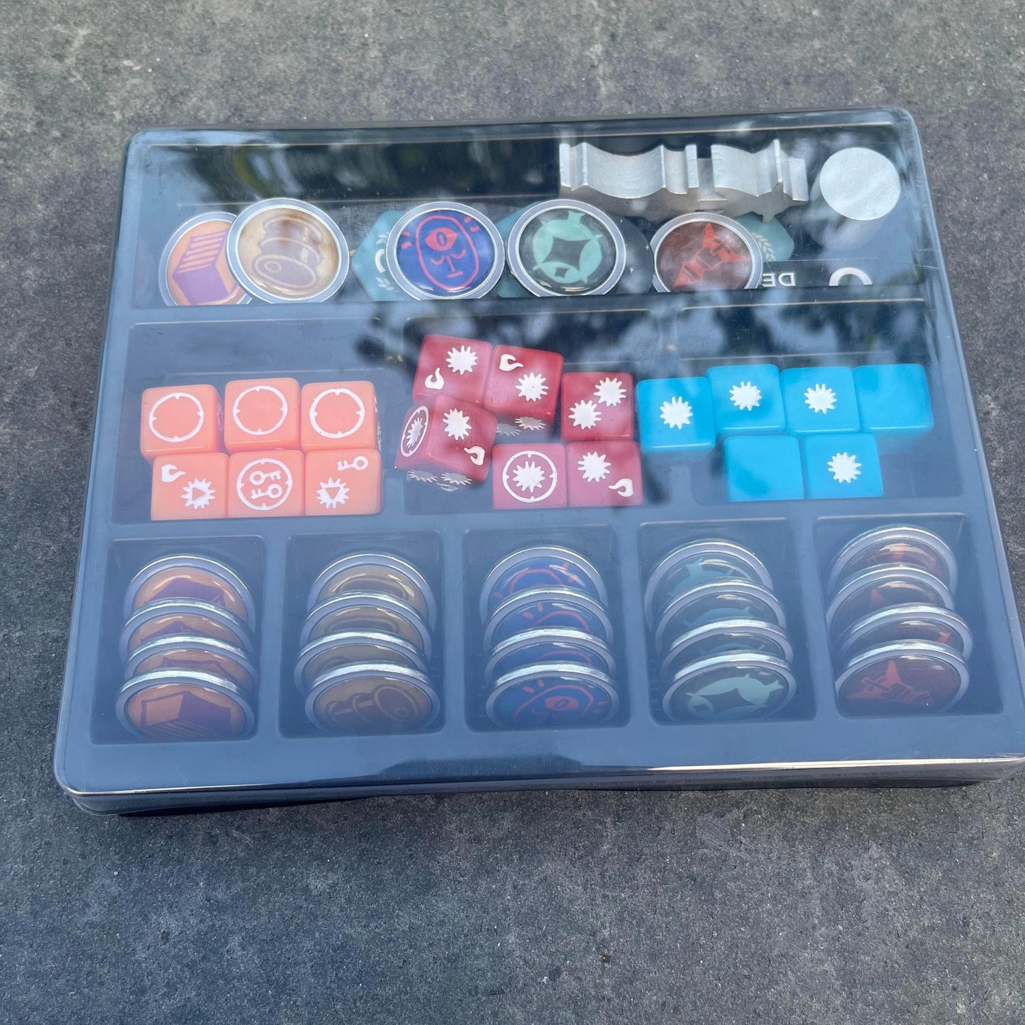25x ARCS Resource Tokens, Cities and Starports Tokens for Base Game and Expansion, Board Games Metal Upgrade (double-sided)