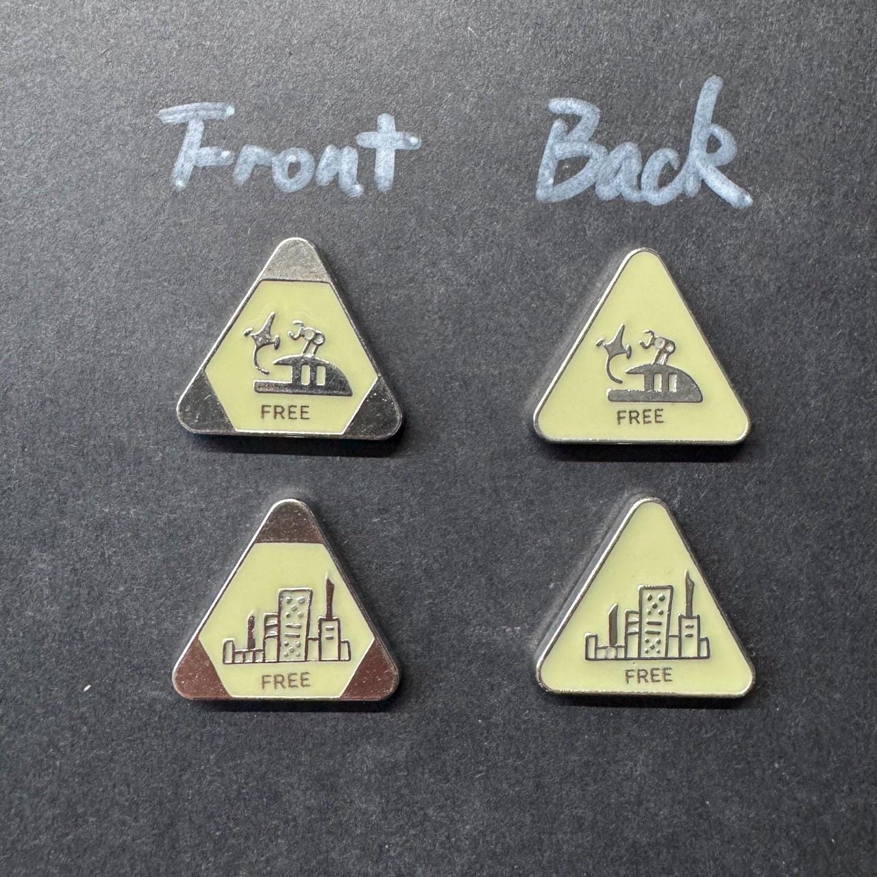 25x ARCS Resource Tokens, Cities and Starports Tokens for Base Game and Expansion, Board Games Metal Upgrade (double-sided)
