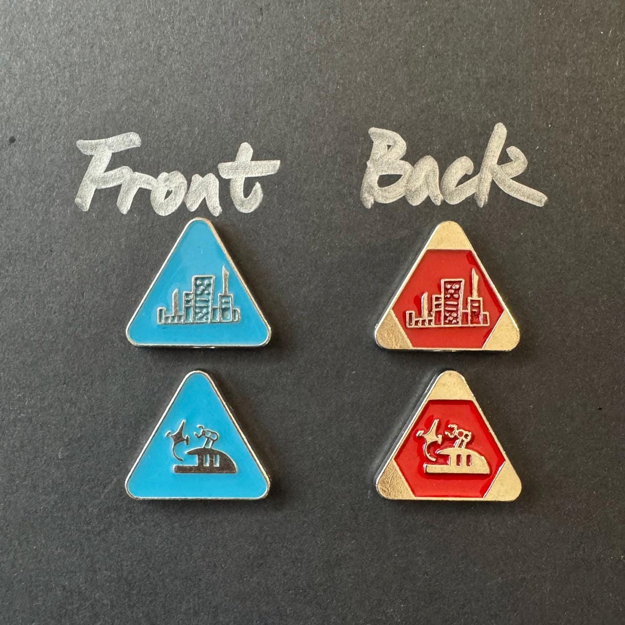 25x ARCS Resource Tokens, Cities and Starports Tokens for Base Game and Expansion, Board Games Metal Upgrade (double-sided)