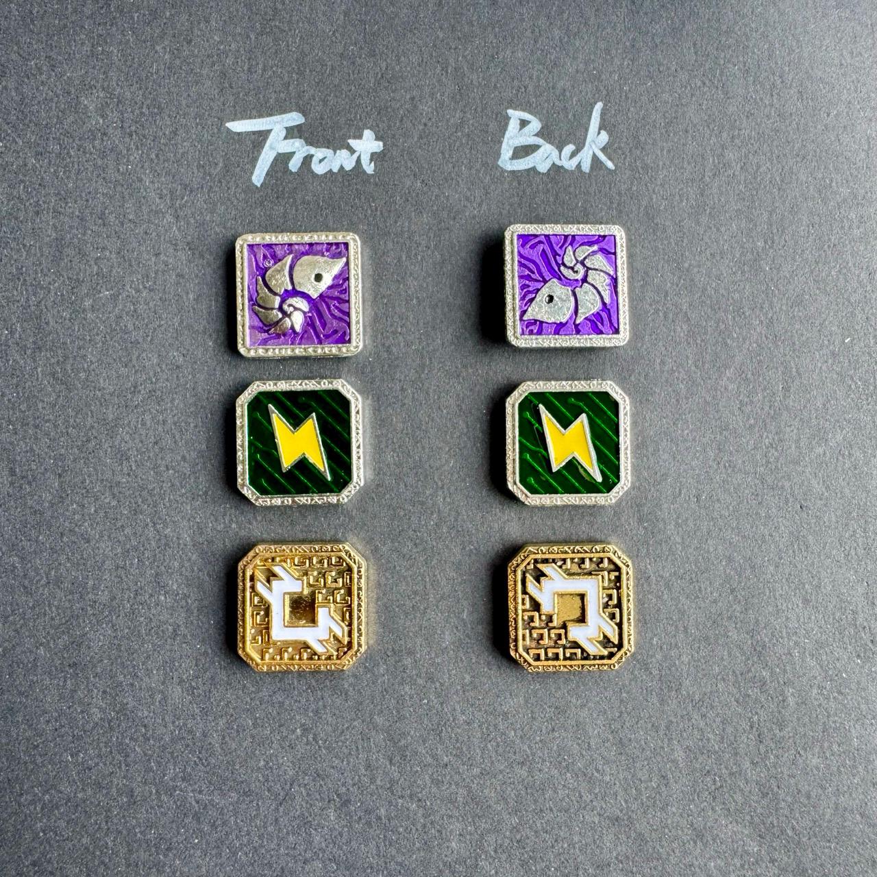 77x Metal Token Upgrade For SETI, Credits, Energy, Oumuamua Exofossil, Board Game Tokens, Double-sided