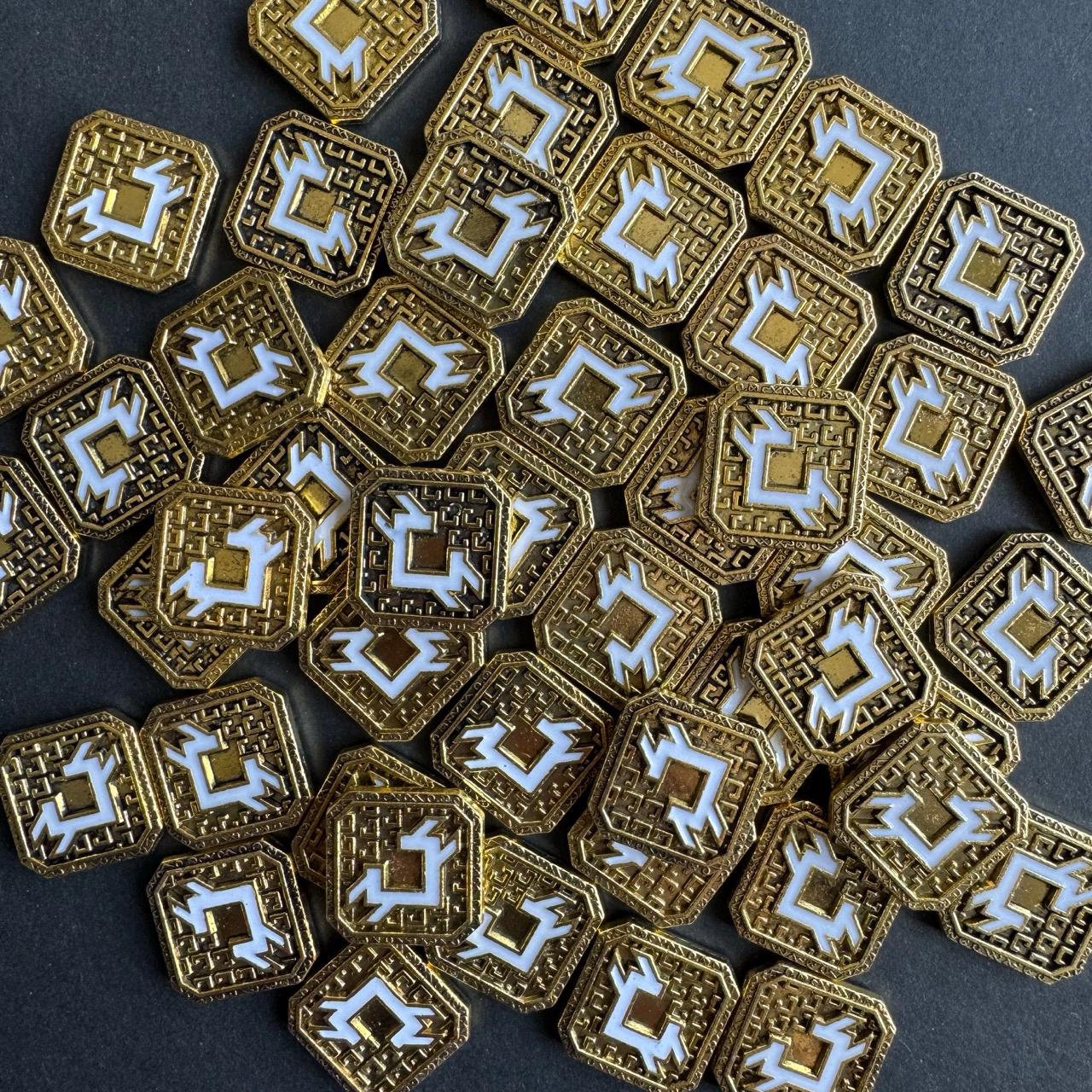 77x Metal Token Upgrade For SETI, Credits, Energy, Oumuamua Exofossil, Board Game Tokens, Double-sided