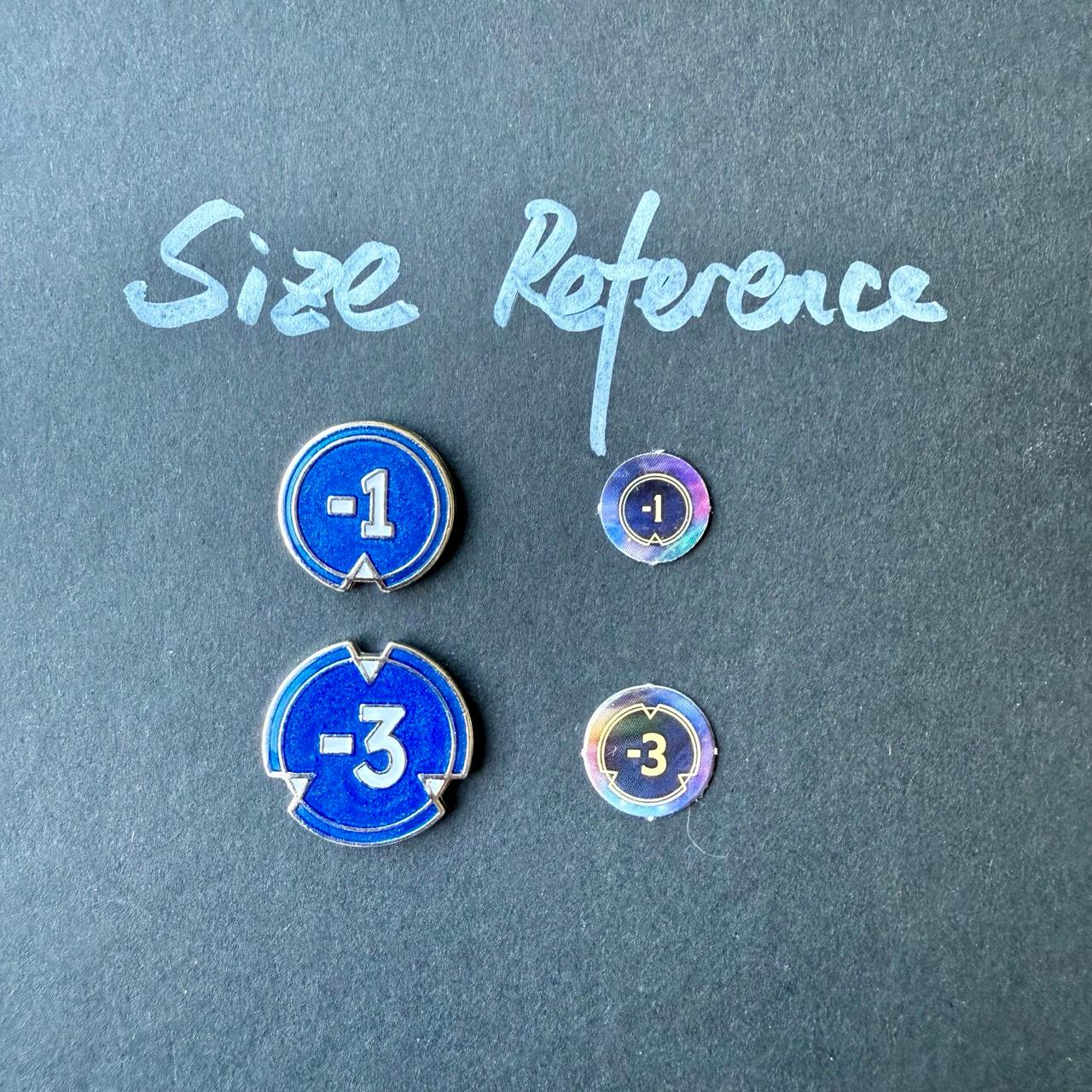 15x Metal Damage Tokens for Lorcana TCG Board Game, Generic Game Tokens, Double-sided