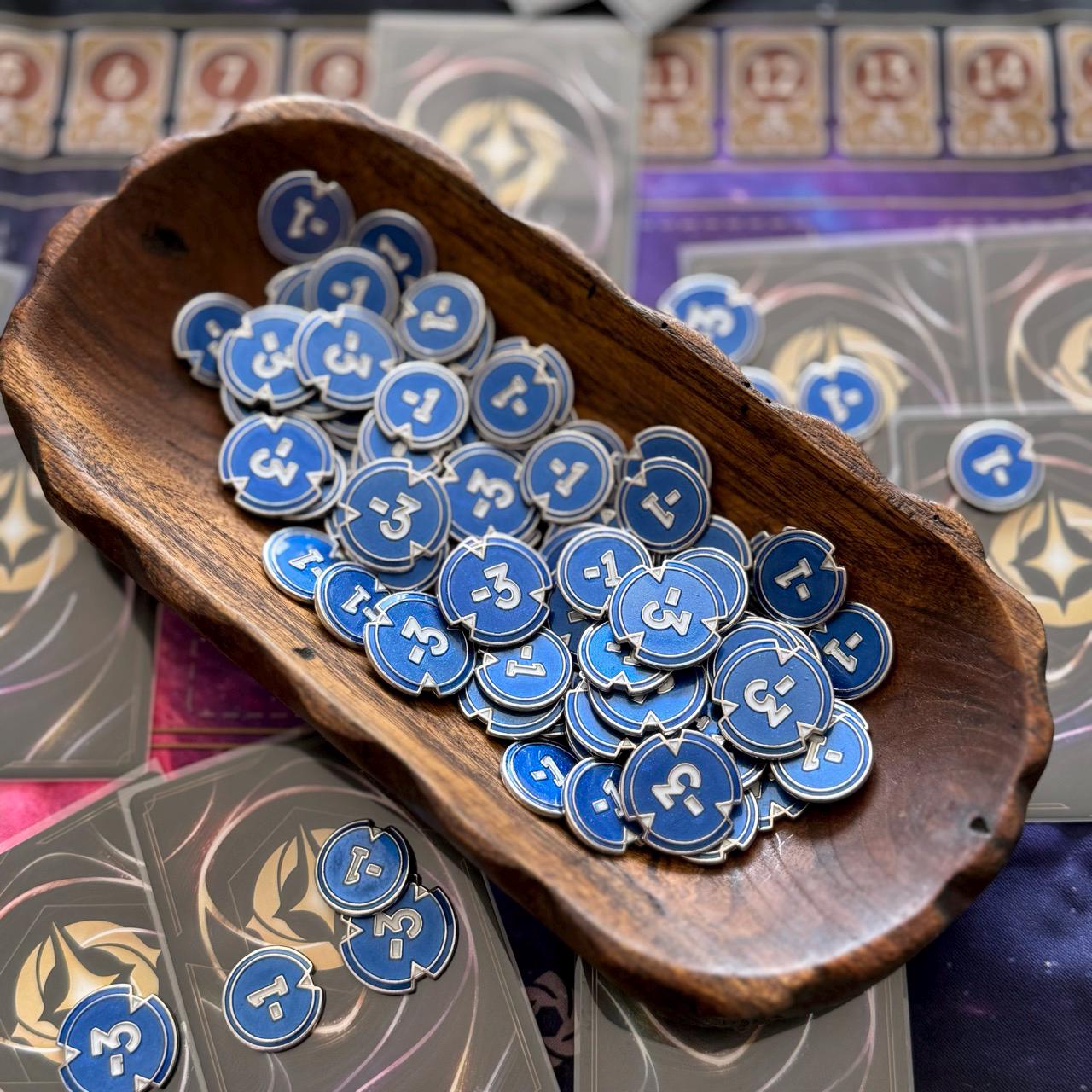 15x Metal Damage Tokens for Lorcana TCG Board Game, Generic Game Tokens, Double-sided