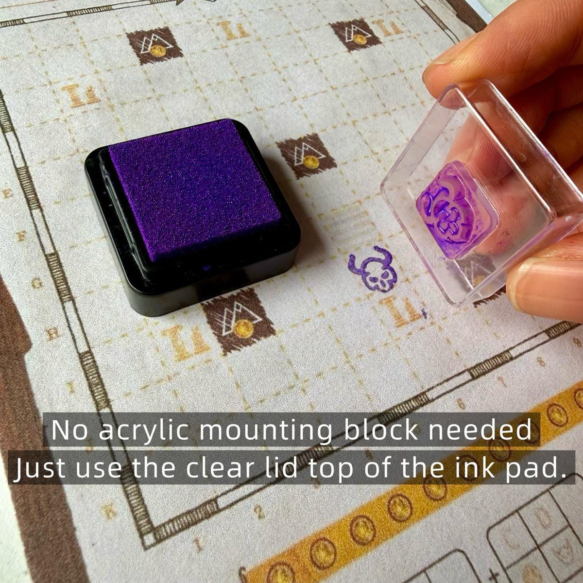 36 Stamps and 36 Ink Pads For Cartographers Board Game Stamp, 5 Unique Monsters Designs Included for Cartographers Heroes