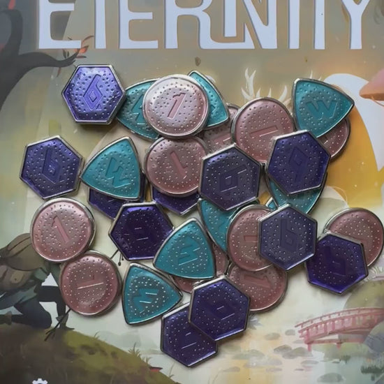 21x Vale of Eternity Metal Upgrade Tokens, Magic Stones, Double-sided