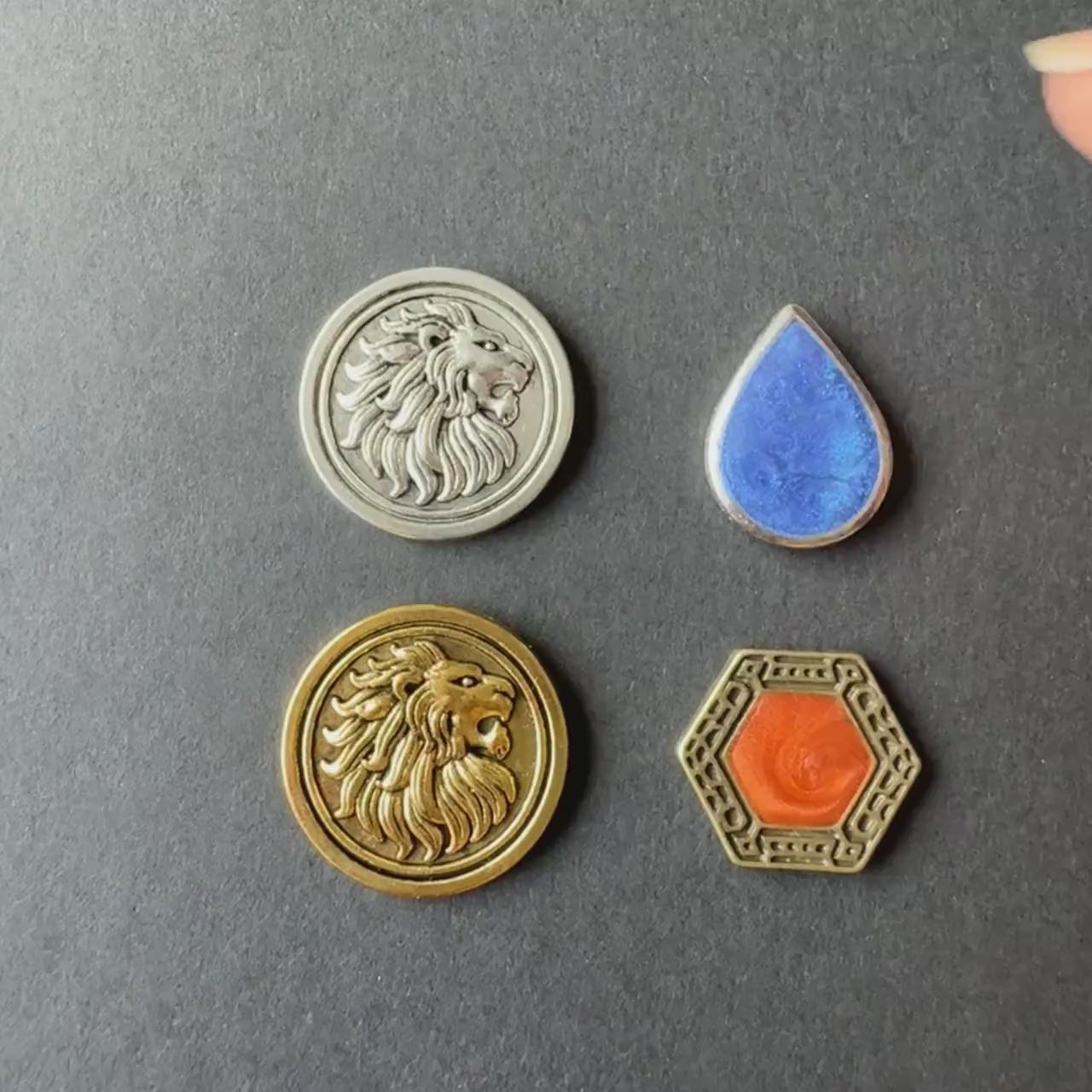 83x Dune Imperium Uprising Metal Token Upgrade, Water, Solari, Spice and Maker Hooks Tokens, Double-sided