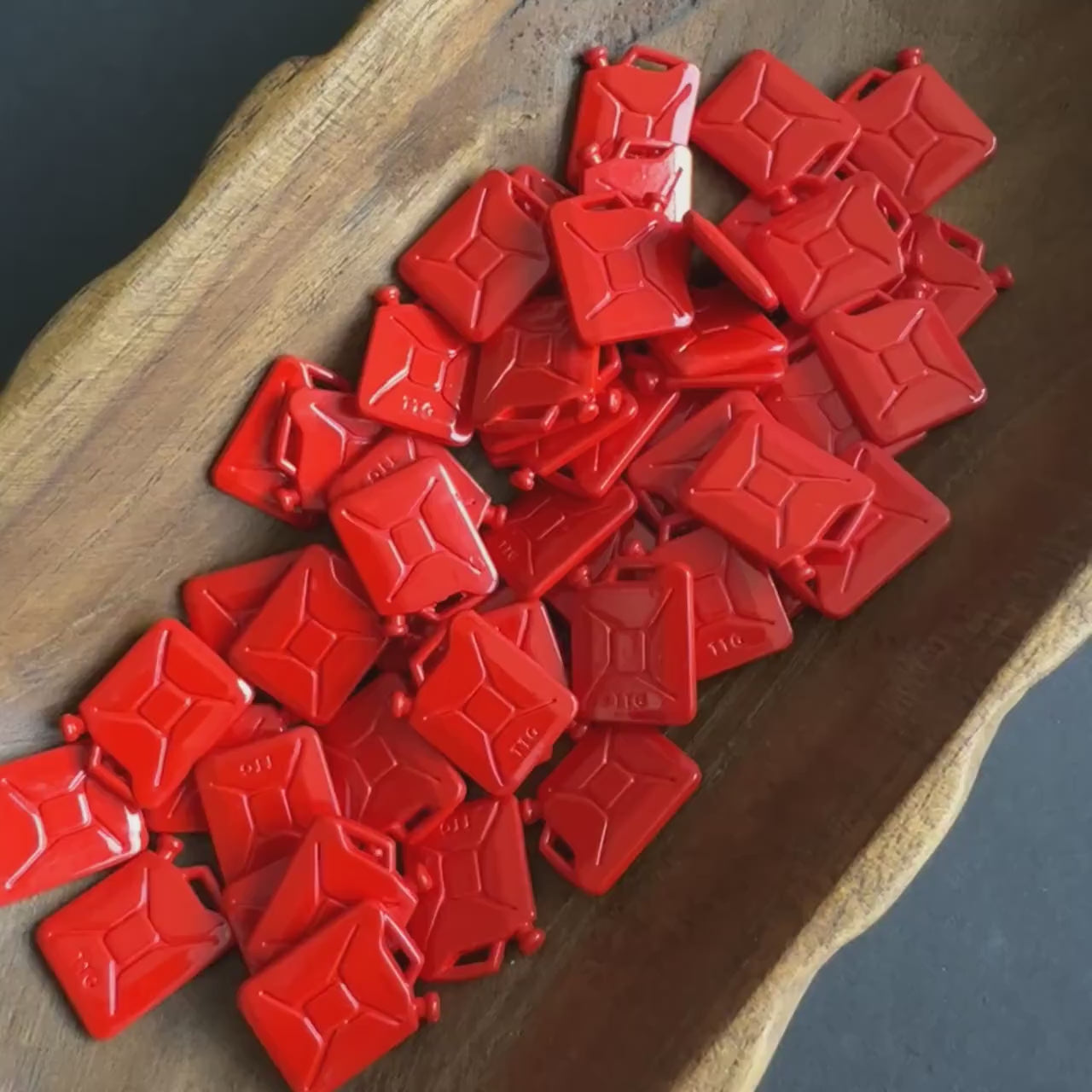 40x Gas Fuel Tank, Gasoline Bucket, Red Jerry Can, Metal Miniature, Board Game Token Upgrade