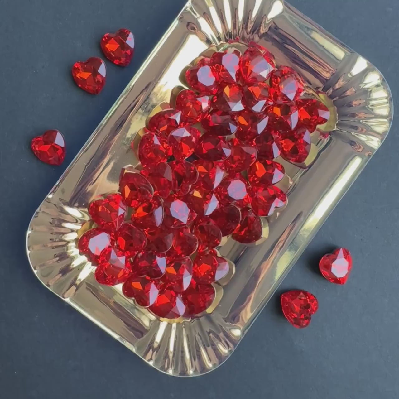 12x Glass Hearts for Health Upgrade Tokens for Board Game, Wound Counter, Damage, Blood