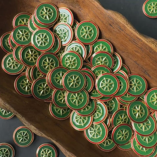 12x Encounter Tokens, Map Tokens for Scythe and Expeditions, Metal Board Game Upgrade, Double-sided, 20mm in Diameter
