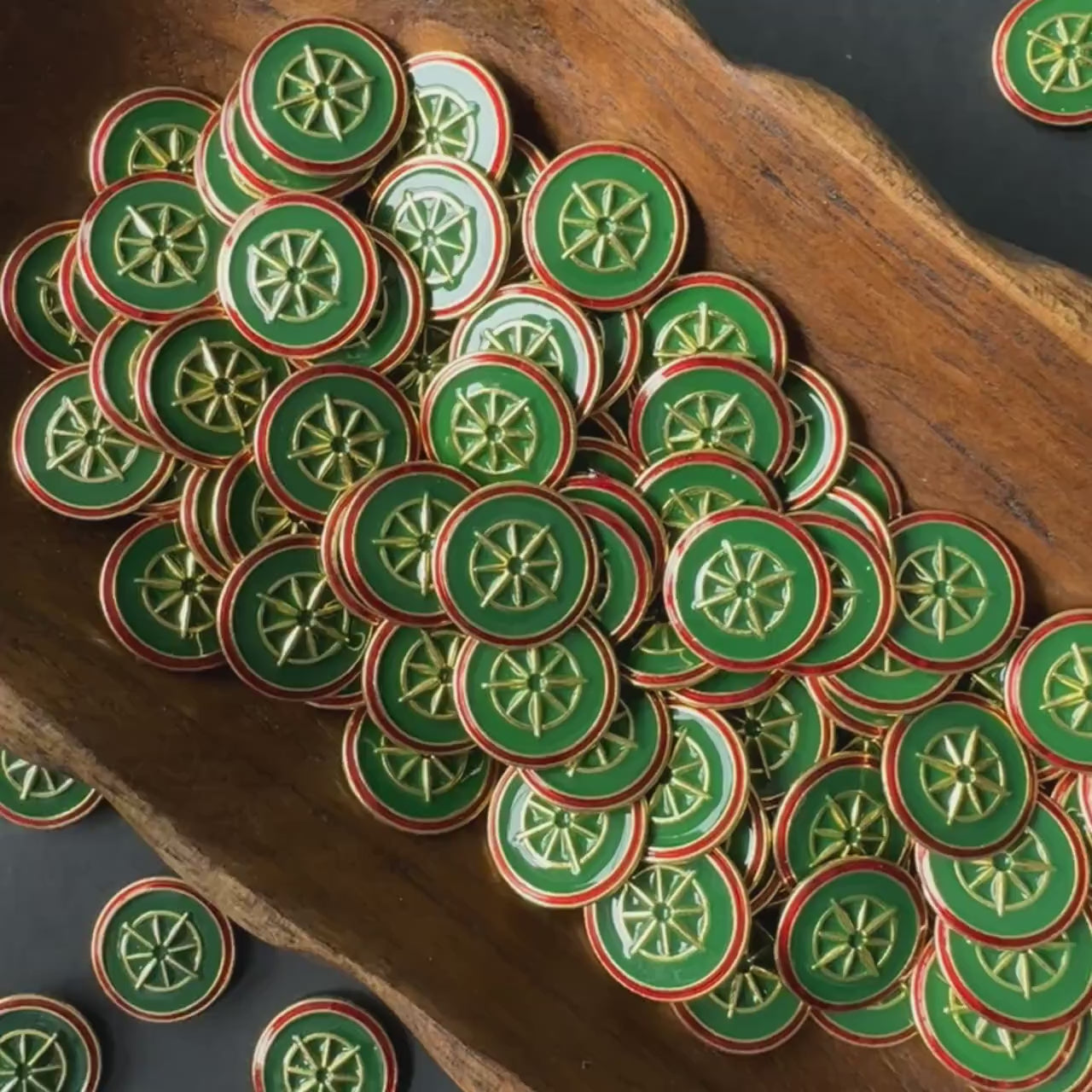 12x Encounter Tokens, Map Tokens for Scythe and Expeditions, Metal Board Game Upgrade, Double-sided, 20mm in Diameter