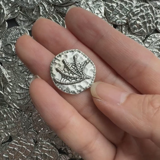 40x Silver Dragon Coins, Metal Token Upgrade for Board Game, Double-sided