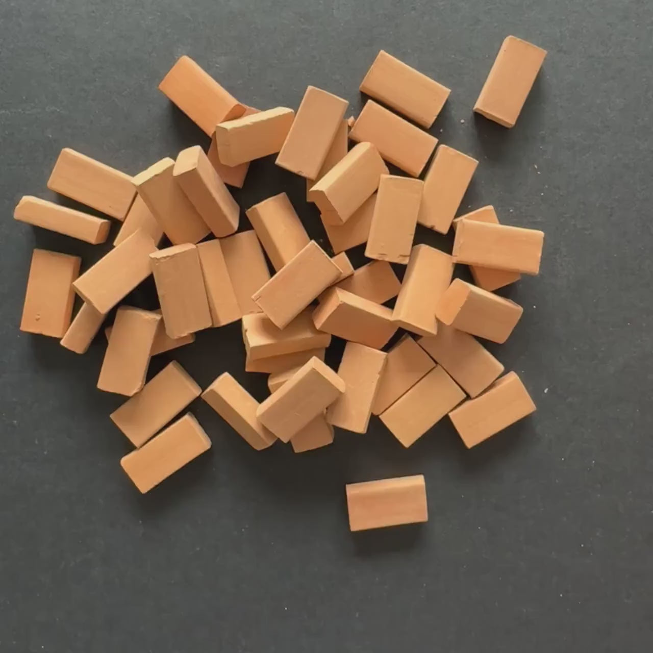 40x Clay Brick Tokens, Board Game Token, Handmade with Real Clay Mud Not Metal