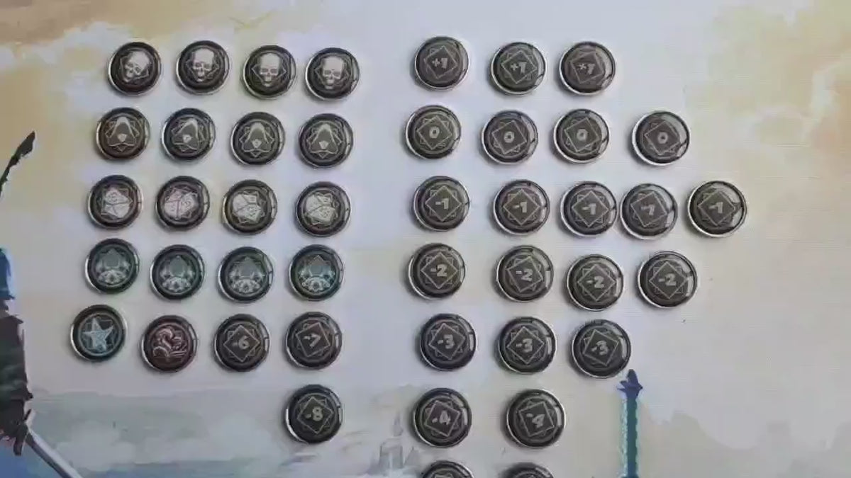44 Chaos Token Full Core Set for Arkham Horror LCG (25mm in diameter)
