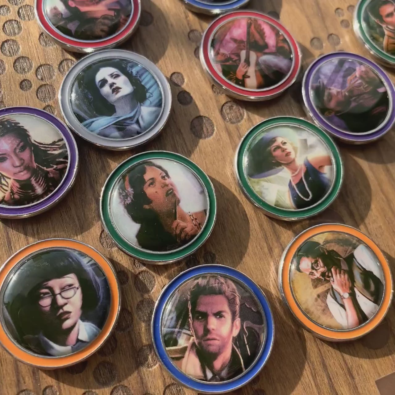 67x Arkham Horror Investigator Tokens for AHLCG, Class Color Rims for Enhanced Visuals, Revised Core Set Available (Double-Sided 1.1"/28 mm)