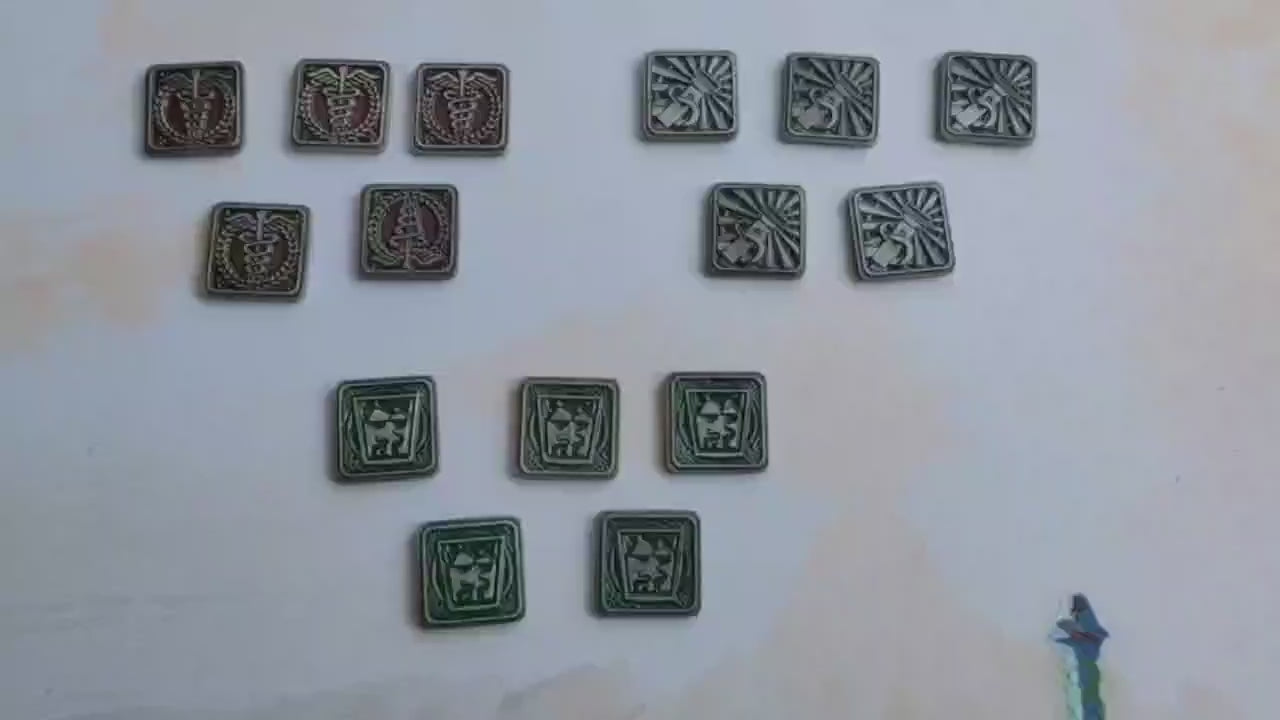 5 Strange Solution Flashlight First Aid Tokens for Arkham Horror LCG (metal, 25mm in diameter)