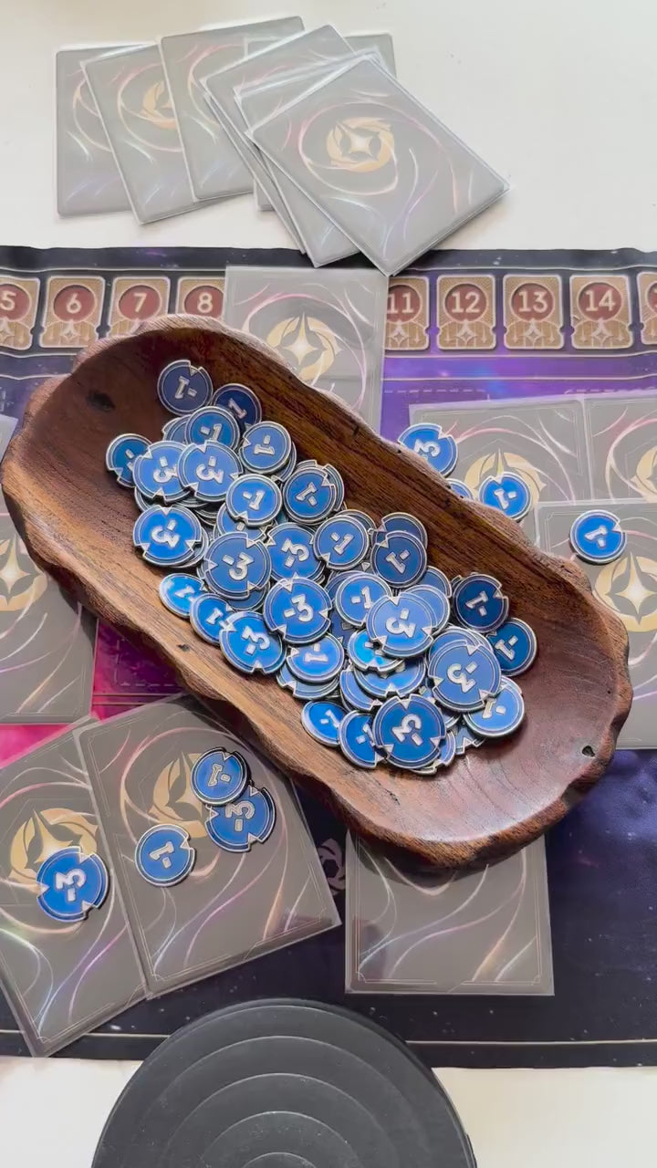 15x Metal Damage Tokens for Lorcana TCG Board Game, Generic Game Tokens, Double-sided